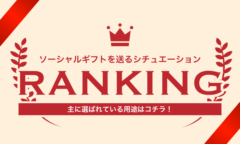 ソーシャルギフトを送るシチュエーションランキング｜主に選ばれている用途はコチラ！